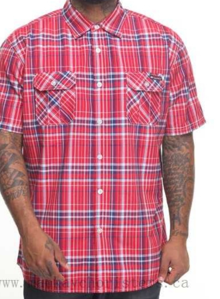 ENYCE BUTTONED UP PLAID SHIRT